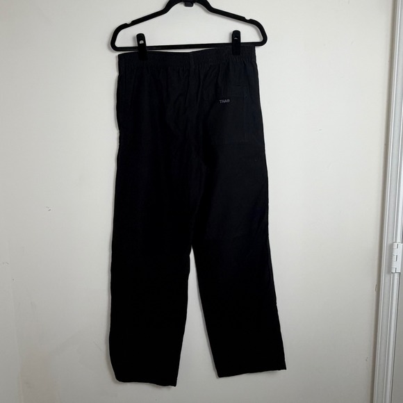 TNA Anthro Black Wide Leg Elastic Waist Pants Women's Cotton Lounge Size Large - Picture 2 of 5